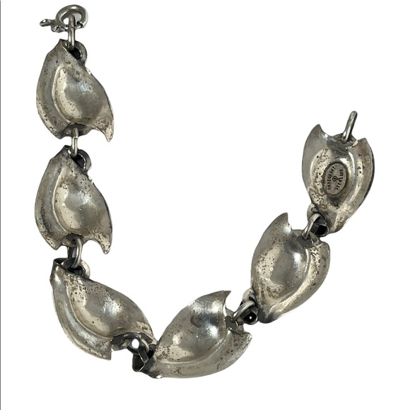 Vintage Sterling silver 925 Danecraft bracelet fancy shell design - Picture 6 of 9